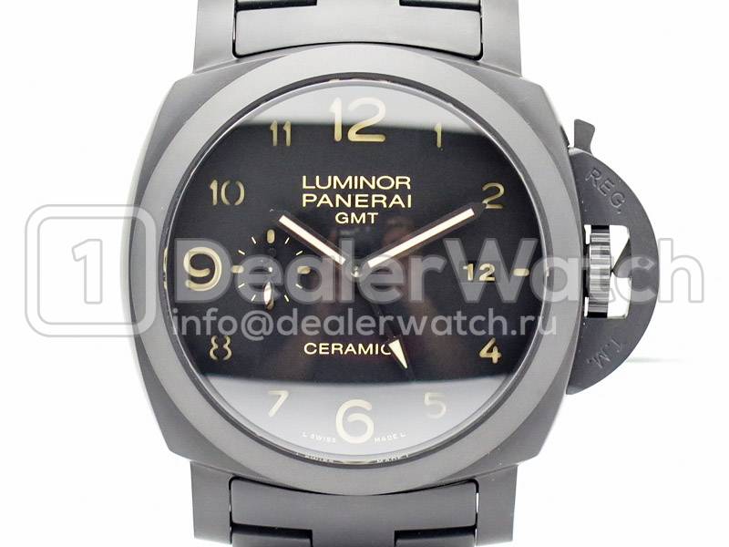 Часы Officine Panerai Luminor 1950 3 Days PAM 438 Tuttonero GMT Ceramic