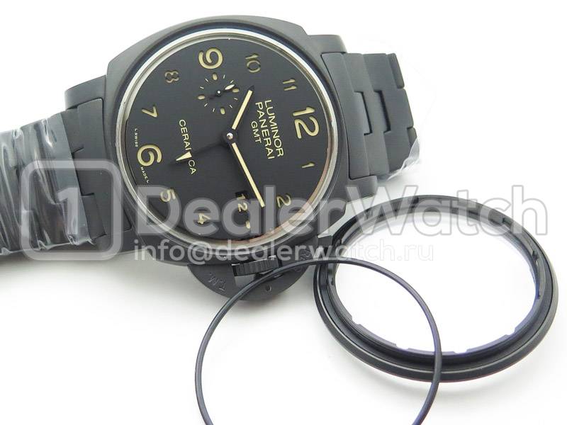Часы Officine Panerai Luminor 1950 3 Days PAM 438 Tuttonero GMT Ceramic