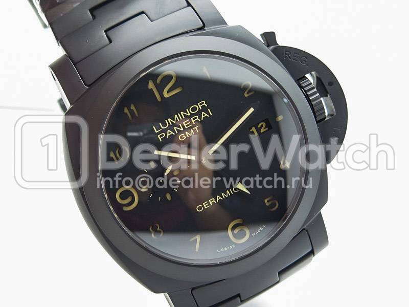 Часы Officine Panerai Luminor 1950 3 Days PAM 438 Tuttonero GMT Ceramic