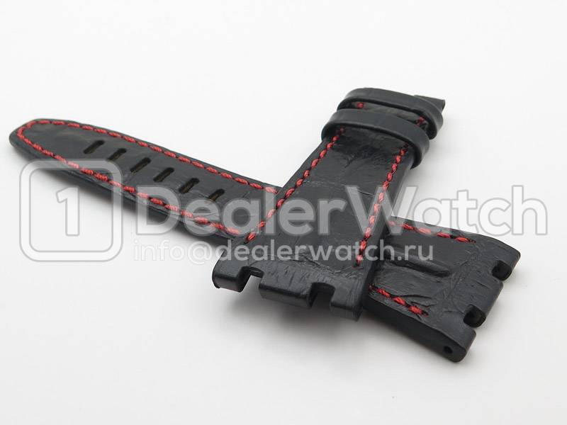 Черный кожаный ремешок для Audemars Piguet Royal Oak Offshore