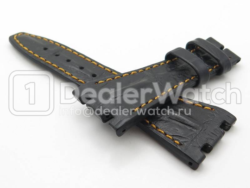 Черный кожаный ремешок для Audemars Piguet Royal Oak Offshore