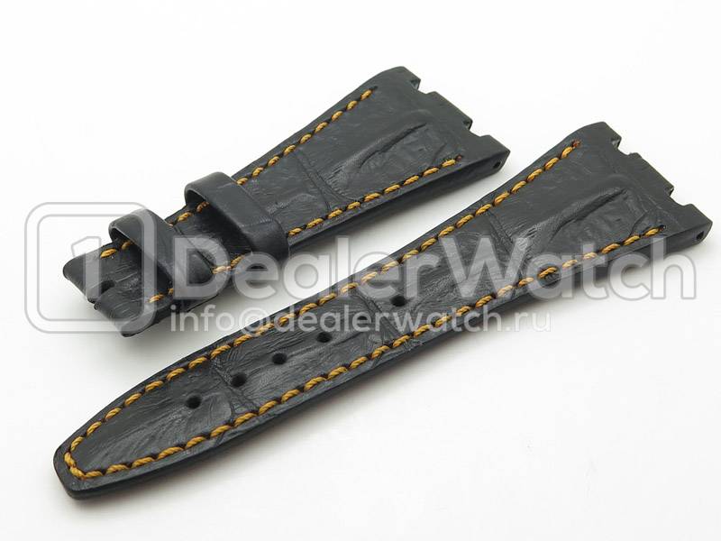 Черный кожаный ремешок для Audemars Piguet Royal Oak Offshore